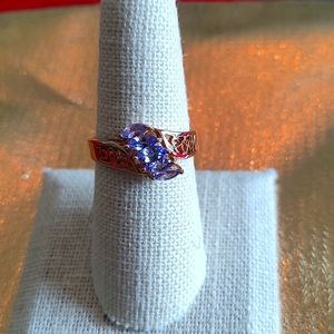 14k Solid Gold and Tanzanite Ring